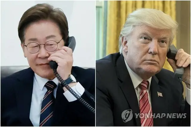 韓国の李大統領（左）と米国のトランプ大統領＝（ＥＰＡ＝聯合ニュース）≪転載・転用禁止≫