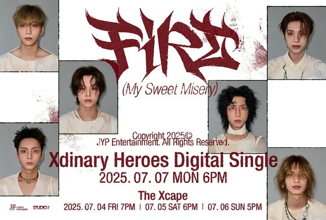 「Xdinary Heroes」、7日に新曲「FiRE(My Sweet Misery)」を発表…強烈なロックエネルギー