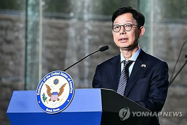 韓国首席代表を務める外交部の朴潤柱次官＝（聯合ニュース）
