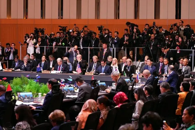 東アジア首脳会議の様子（外交部提供）＝（聯合ニュース）≪転載・転用禁止≫