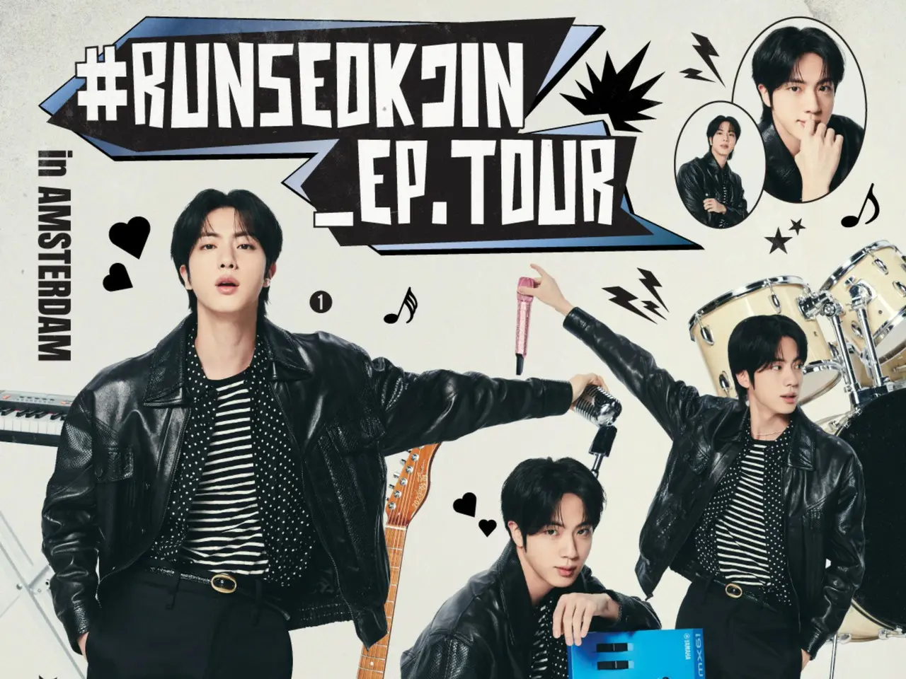 BTS ジン JIN VIP 入場特典 ポーチ＆ピンバッジ アムステルダム BTS ジン JIN アムステルダムVIP限定 入場特典 ポーチ＆ピンバッジ