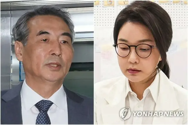 閔中基（ミン・ジュンギ）特別検察官（左）と金建希氏（資料写真）＝（聯合ニュース）