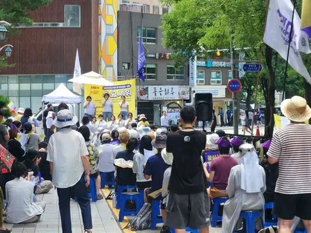 旧日本軍の慰安婦問題解決を求める「水曜集会」＝（聯合ニュース）