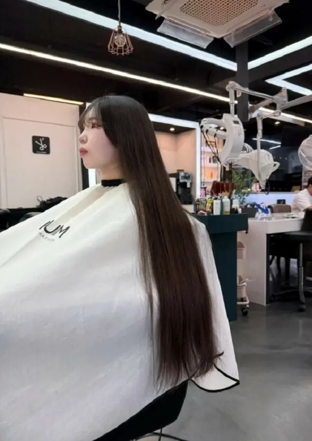 毛髪を寄付するキム・イェジンさん