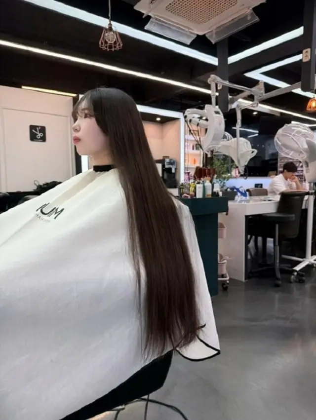 毛髪を寄付するキム・イェジンさん