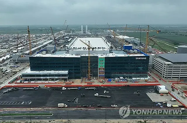 米テキサス州に建設中のサムスン電子の半導体工場（同社提供）＝（聯合ニュース）≪転載・転用禁止≫