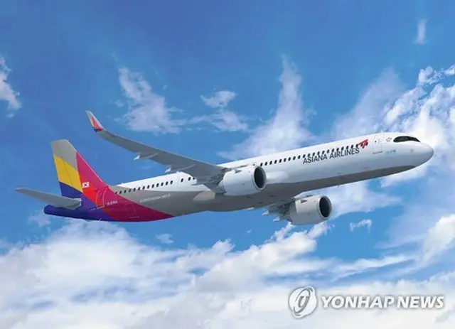 アシアナ航空機（同社提供）＝（聯合ニュース）≪転載・転用禁止≫