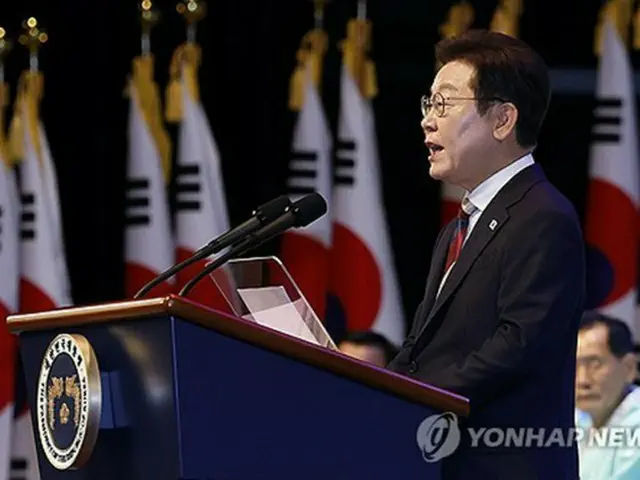 李大統領　北朝鮮の体制尊重「いかなる形態の吸収統一も追求せず」＝解放記念日に演説