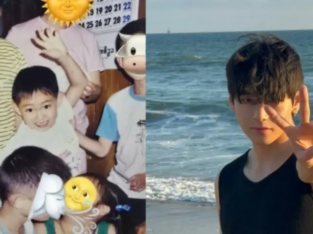 この子どもが将来ワールドスターに…「BTS」V、“完成された目鼻立ち”はそのままの幼少期写真を大放出