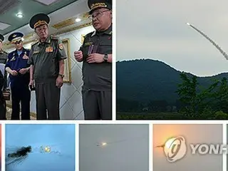 北朝鮮　新型地対空ミサイル試験発射実施＝金正恩氏が視察
