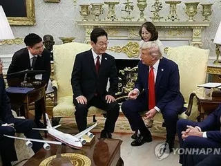 トランプ大統領　韓国で船舶購入し一部は米国で建造＝韓米首脳会談