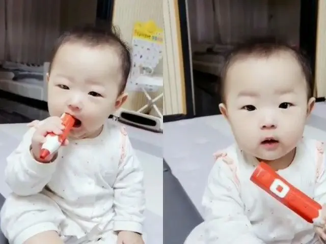 チェ・ミンファン♥ユルヒ、笑顔がかわいい双子ちゃんたちとの日常“パパあぁ!!!”
