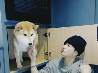 「GOT7」ジャクソン、柴犬と余裕がある日常...筋肉質な前腕に視線強奪