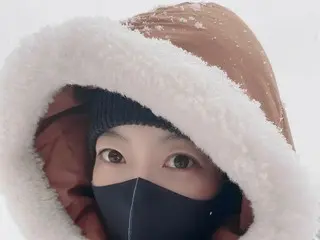 女優キム・ヒソン、初雪を迎えた週末...目だけ見えても清純女神