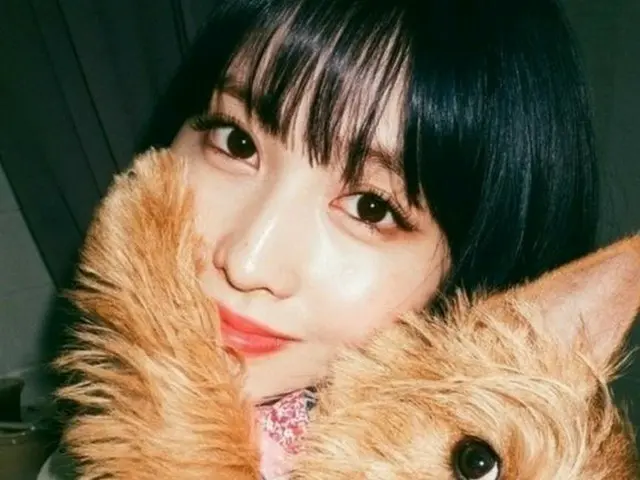 TWICE」モモ、愛犬抱っこで超接近ショット…可愛すぎるとファン悶絶