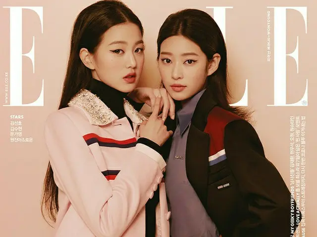 「IZ*ONE」キム・ミンジュ＆チャン・ウォニョン、ファッションマガジンのダブルカバーの主人公に