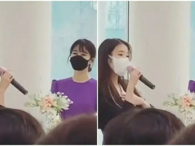 IU＆ユ・インナ、コロナ禍にもマスクしてマネジャーためにウエディングソング＆司会