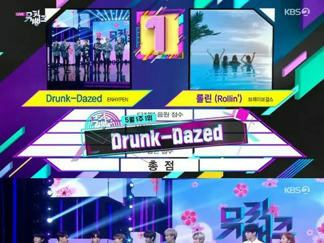 ENHYPEN、KBS「ミュージックバンク」地上波初1位…「ファン、両親、PDに感謝」