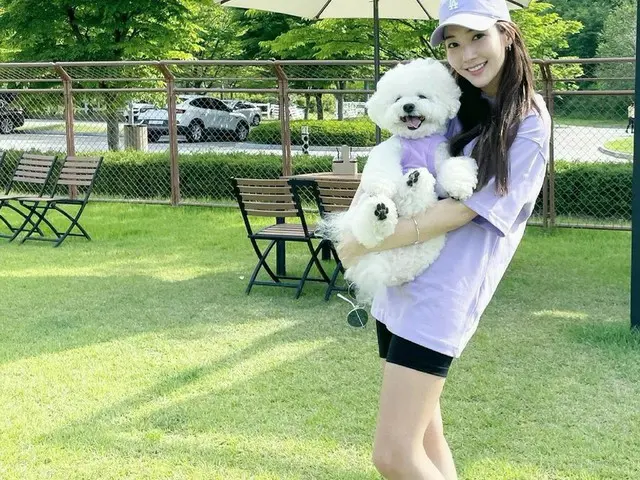 女優パク・ミニョン、愛犬と幸せな日常…“君がうれしければ私もうれしい”