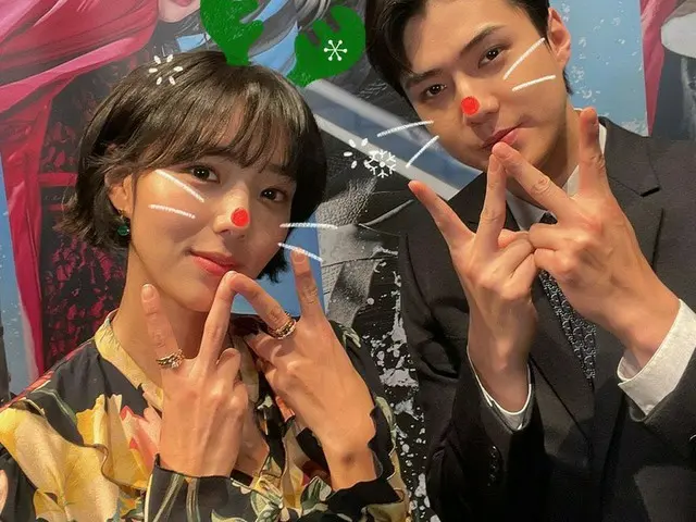 「EXO」セフンX女優チェ・スビン、かわいいトナカイに変身…眼福ビジュアル