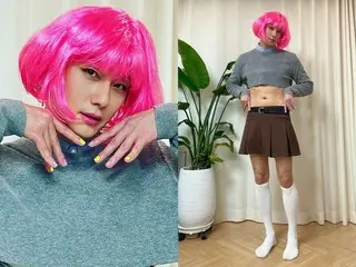 俳優チョン・イル、ピンクヘア+ローライズコーデで破格的なビジュアル「綺麗で私の理想のタイプ」
