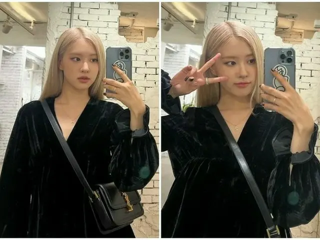 「BLACKPINK」ロゼ、金髪の人形そのもの…シックで愛らしい美貌