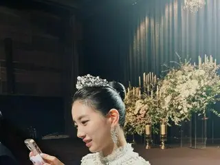 女優スジ、恍惚な純白ウエディングドレス披露…国宝級の美貌