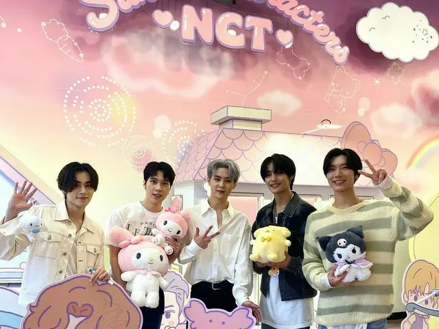 「NCT」のショウタロウ、ソンチャン、テンなど、サンリオとコラボのポップアップストアを訪問してセルフィー三昧