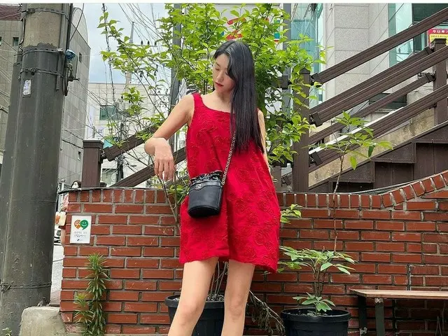 「AOA」ソリョン、真っ赤なミニドレスで爽やかに…暑さも吹き飛ばす美貌