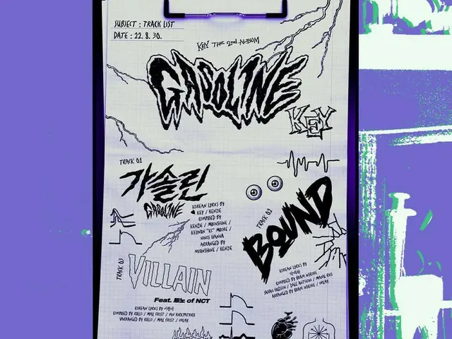 「SHINee」KEY（キー）、ニューソロアルバム「Gasoline」のトラックリスト公開!!