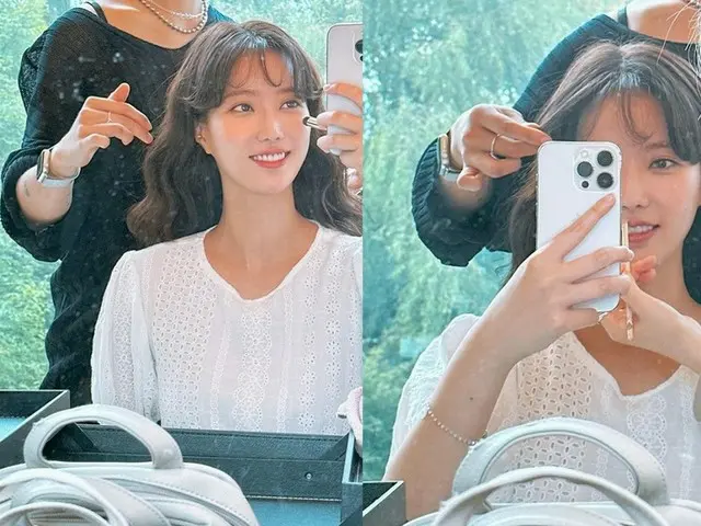 女優イム・スヒャン、なんとも明るい笑顔…鏡のセルフィー撮影して「幸せ」