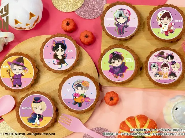 BTSのキャラクター「TinyTAN」のタルトが登場！ ハロウィンコスチュームに身を包んだ 全8種の描き起こしデザイン！