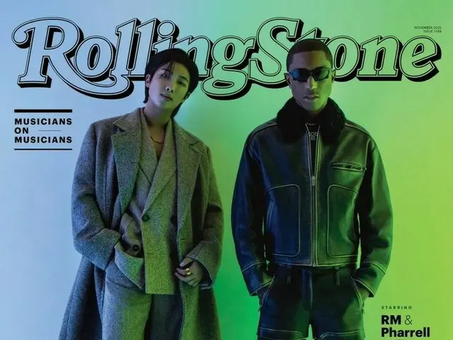 「BTS（防弾少年団）」RM、ファレル・ウィリアムスと一緒に「ローリングストーン」誌の表紙を飾る（動画あり）
