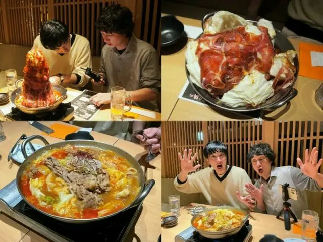 ブラックパイナーSOSが高さ29センチの「そびえる肉タワー元祖肉鍋～辛味噌仕立て～」食レポ