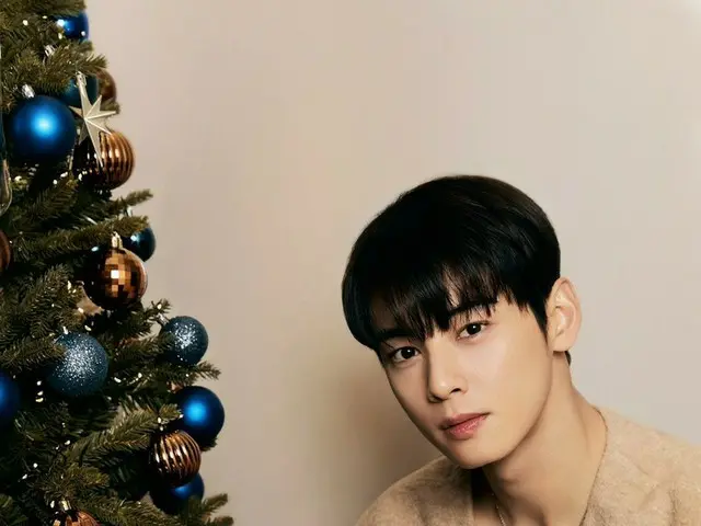 チャウヌ（ASTRO）＆ショーメ＆クリスマスツリーの組み合わせは…完ぺきな雰囲気