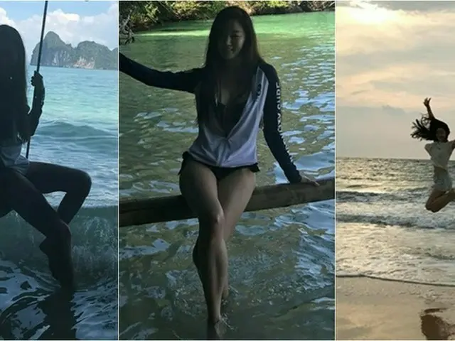 女優キム・サラン、のんびり休暇を過ごす姿がとっても美しい！