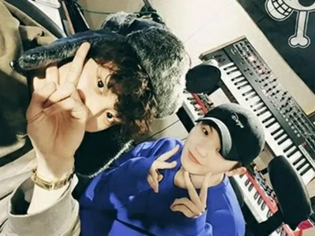 「EXO」チャニョル、後輩「SEVENTEEN」ウジとのツーショット写真を公開！