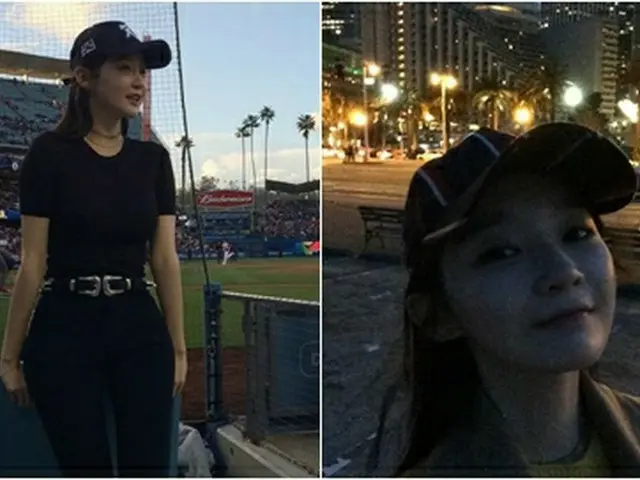WBC観戦にアメリカを訪れた「Davichi」カン・ミンギョンのプロポーションにびっくり！