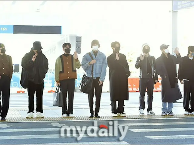 【空港写真】「ATEEZ」、“ヨーロッパツアーにいってきま～す”