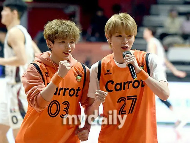 【フォト】「NCT」ソンチャン＆ショウタロウ、“バスケットボール場に来ました～”…始球式に参加