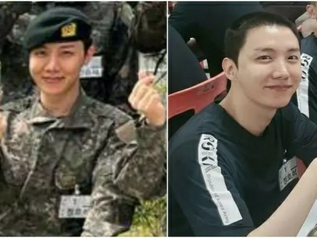 「BTS（防弾少年団）」J-HOPE、訓練所での近況写真公開…指ハートポーズとサムズアップポーズで元気さ伝える