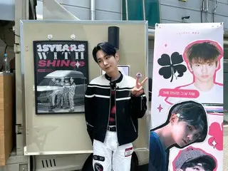 「SHINee」KEY（キー）、「驚きの土曜日」の収録現場にカフェカーをプレゼントしたファンたちに感謝…“SHINee WORLDありがとう”