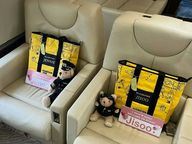 大韓航空、「BLACKPINK」の専用機の内部を公開！…利用料1時間で推定2800万ウォン