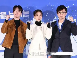 【フォト】女優シン・へソン＆イ・ジュニョン（U-KISSジュン）＆パク・ジンピョ監督、映画「勇敢な市民」ファイト！