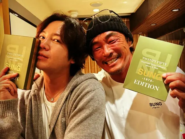 “サランちゃんパパ”秋山成勲、チャン・グンソクとツーショット…“グンちゃんがパック使って気に入ってくれました”