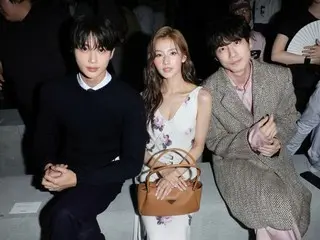 ピョン・ウソク＆「TWICE」サナ＆坂口健太郎、ミラノでスリーショット！