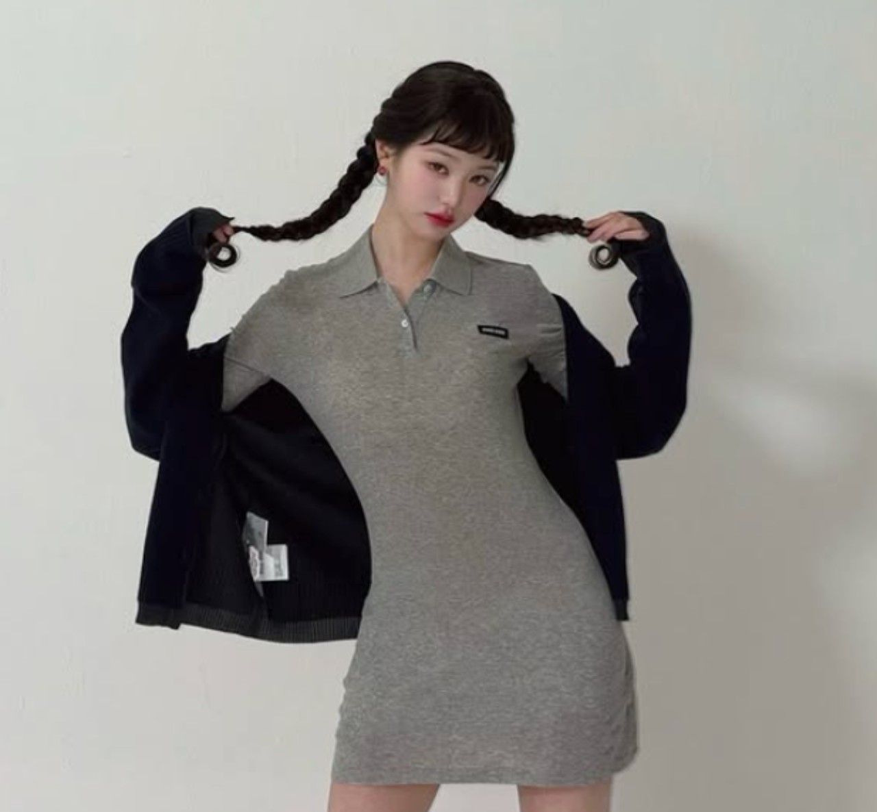 IVEウォニョン愛用【 JEANS】SCOOP BACK ONE PIECE 関送込 祝19歳！ IVEウォニョンが“奇跡の10頭身”で披露したおしゃれ私服