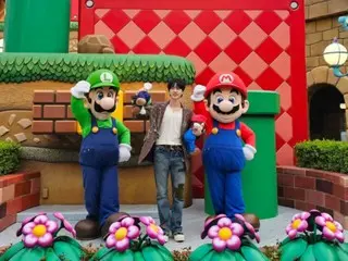 「BTS」JIN、スーパー・ニンテンドー・ワールドを満喫…天真爛漫な魅力アピール