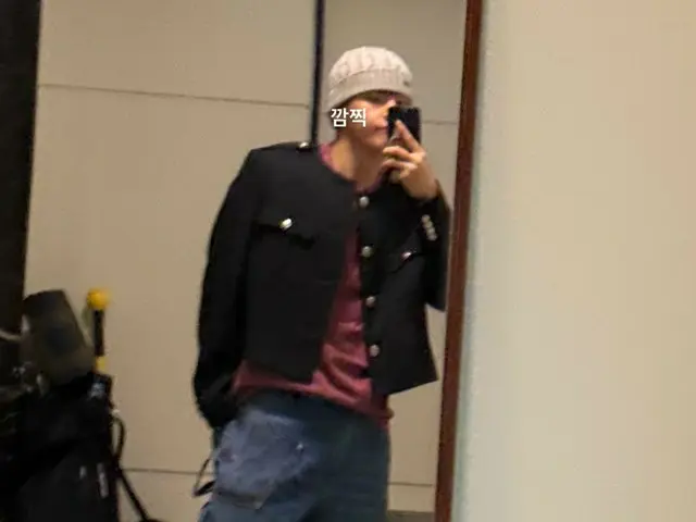 「BTS」V、除隊を控えて“かわいく”私服姿を披露