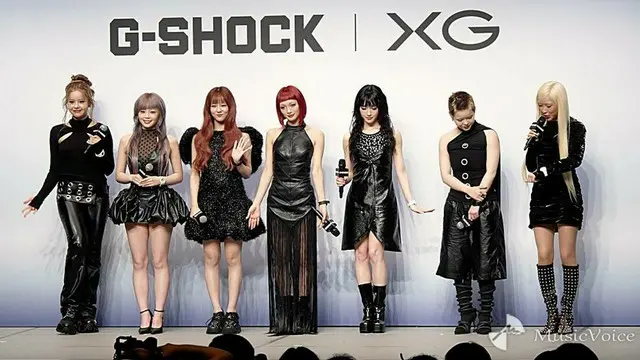 XG「G-SHOCK」グローバルアンバサダー就任、時計映える黒の衣装で登場「唯一無二の存在に」